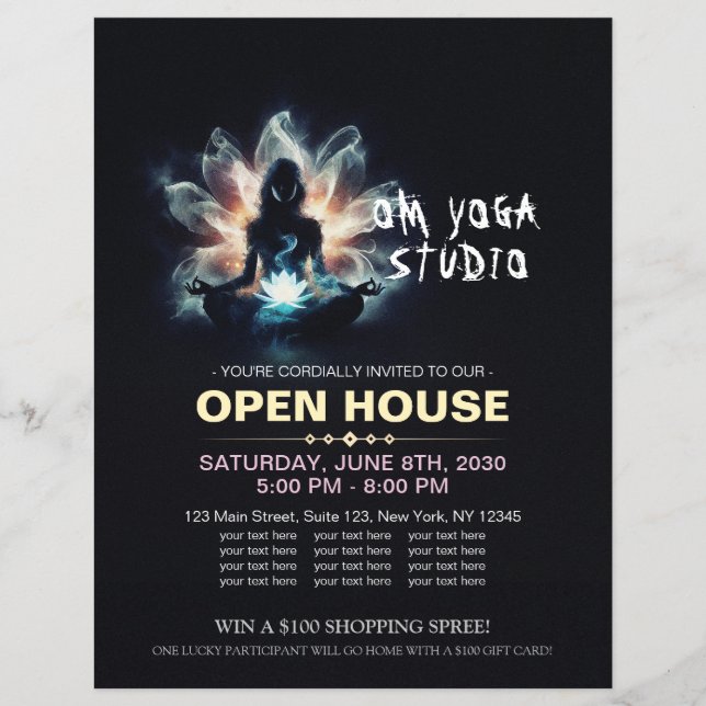 Flyer Ioga Instrutor Meditação Dose Brilhante Lotus (Frente)