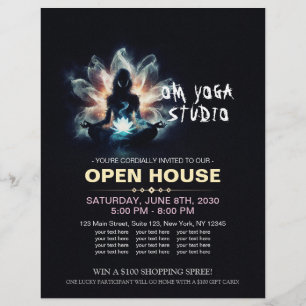 Flyer Ioga Instrutor Meditação Dose Brilhante Lotus