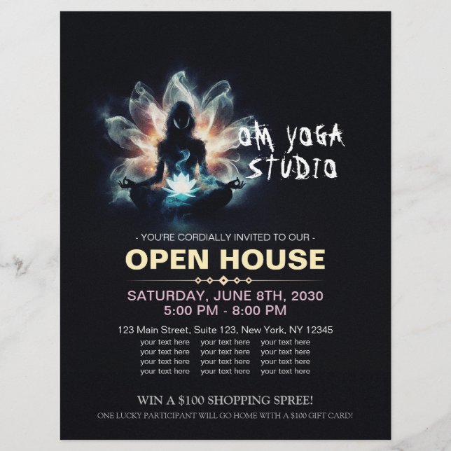 Flyer Ioga Instrutor Meditação Dose Brilhante Lotus (Frente)