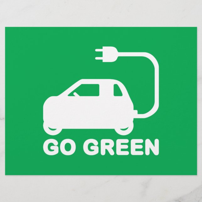 Flyer Ir Verde ~ Dirigir Carros Elétricos (Frente)