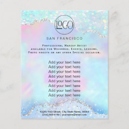 Flyer iridescente FAUX opal de cristal