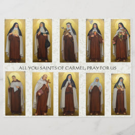 Flyer Irmãs Carmelitas Religiosas Padres Oração Católica