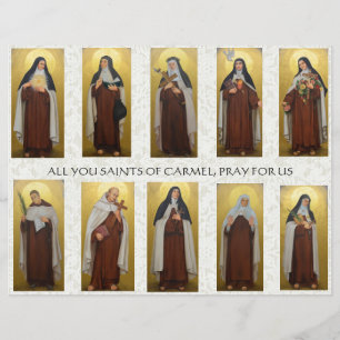 Flyer Irmãs Carmelitas Religiosas Padres Oração Católica