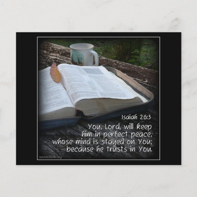 Flyer Isaiah 26v3 - Paz perfeita - Bíblia (Frente)