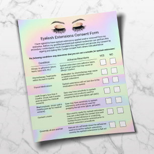 Flyer Isenção de Responsabilidade de Extensões de Eye