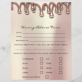 Flyer Isenção de Responsabilidade por Depilação com Cera