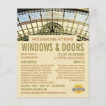 Flyer Janela Arco, Janela & Porta da Empresa Fitter<br><div class="desc">Folheto de propaganda da empresa Windows Arch,  Window & Door Fitter pela Loja de Cartão de visita.</div>
