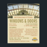 Flyer Janela Arco, Janela & Porta da Empresa Fitter<br><div class="desc">Folheto de propaganda da empresa Windows Arch,  Window & Door Fitter pela Loja de Cartão de visita.</div>