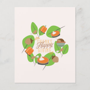 Flyer Janta de Ação de Graças Turquia Pumpkin Cai Greene