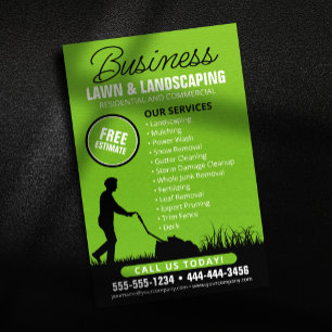 Flyer Jardinagem Corte de Grama Manutenção de Jardins Pr