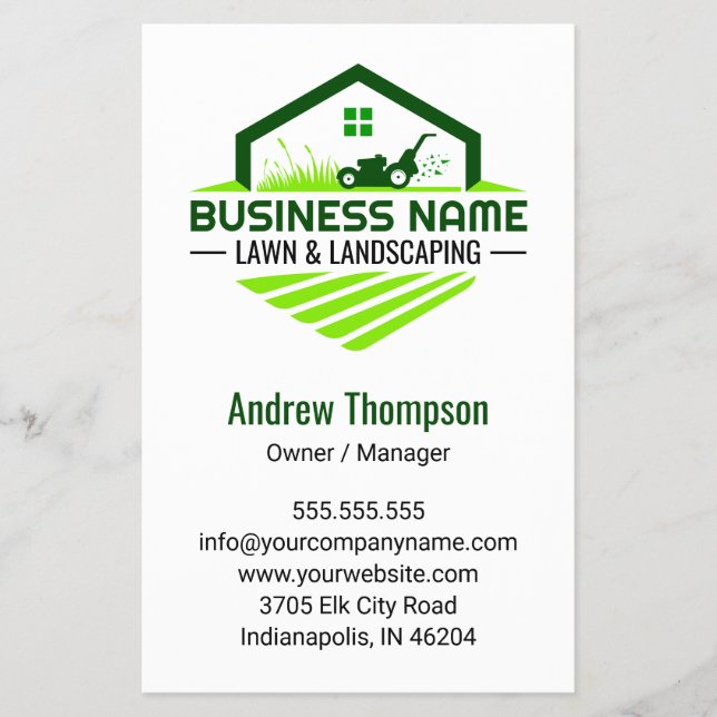 Flyer Jardinagem Paisagem Paisagem Verde (Frente)