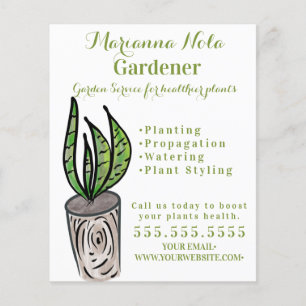 Flyer Jardinagem Paisagismo Jardineiro Plantas Negócios