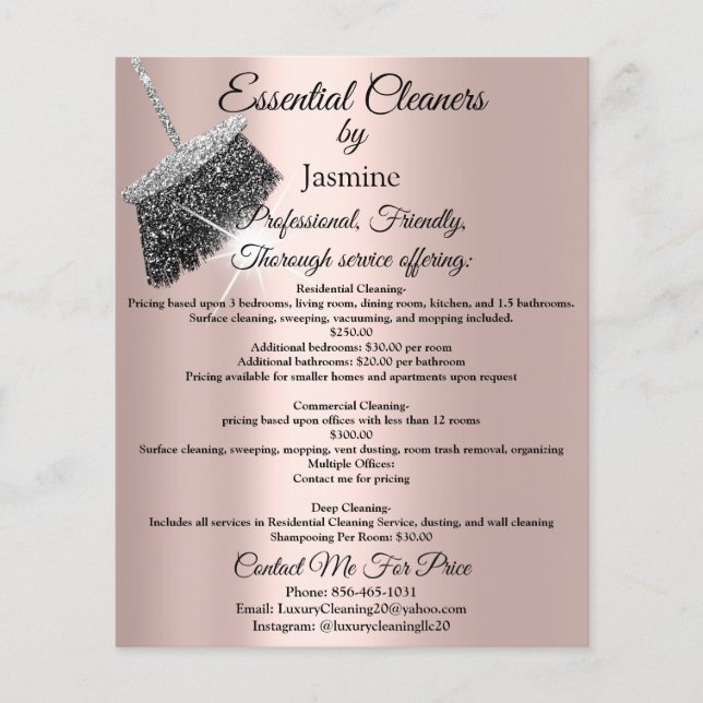 Flyer Jasmine Clearing House Mantendo Rosa Silver (Frente)