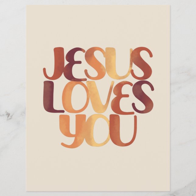 Flyer Jesus ama Design da tipografia cristã (Frente)