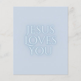 Flyer Jesus ama Design da tipografia cristã