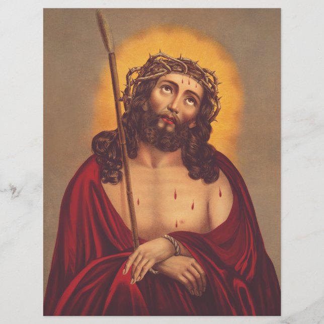 Flyer Jesus é coroado com uma coroa de espinhos (Frente)