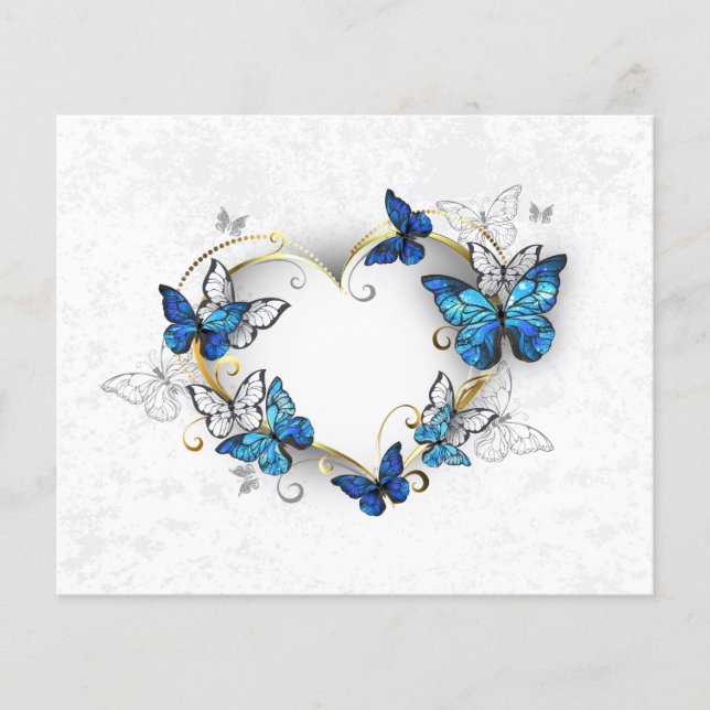 Flyer Jewelry Heart with Butterflies Morpho (Frente)