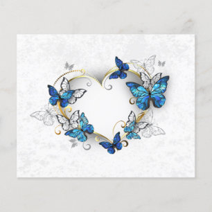 Flyer Jewelry Heart with Butterflies Morpho