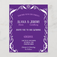 Jewish Swirl, quadro de casamento Convite