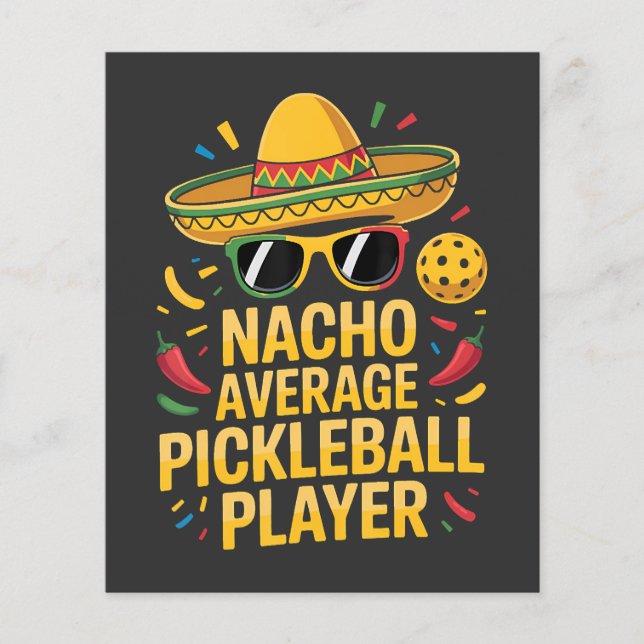 Flyer Jogador de pickleball não médio (Frente)