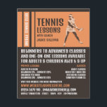 Flyer Jogador Pro Tênis, Anúncio de Lições/Classes de Tê<br><div class="desc">Jogador De Tênis Pro,  Lições De Tênis/Classes Folhetos De Publicidade Pela Loja Cartão de visita.</div>