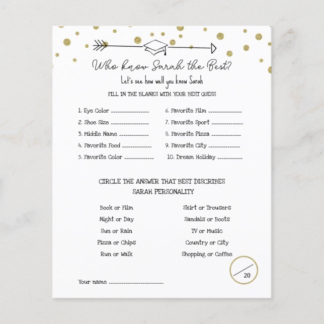 Flyer Jogo da festa de formatura, conheça o jogo do Form (Frente)