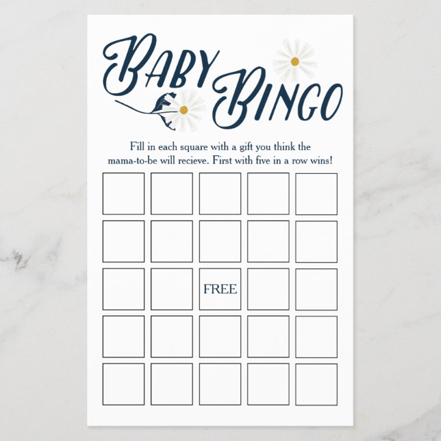 Flyer Jogo Daisy Baby Bingo (Frente)