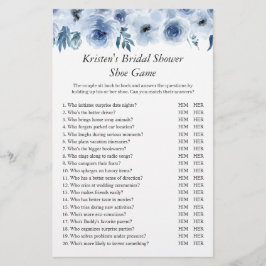 Flyer Jogo de Calçado de Casamento Floral Azul Dusty