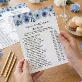 Flyer Jogo de Calçado de Casamento Floral Azul Dusty