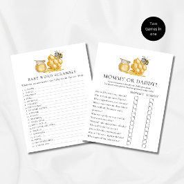 Flyer Jogo de chá de fraldas frente e verso