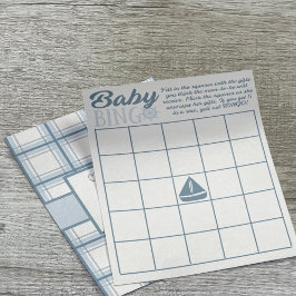 Flyer Jogo de Chá Tema Náutico do Baby Bingo
