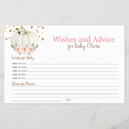 Flyer Jogo de Chás de fraldas de Abóbora e Aconselhament