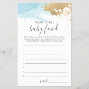 Flyer Jogo de Churrasco de Bebê: Nome da Comida de Bebê