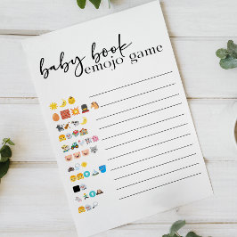 Flyer Jogo de Emoji do Livro de Bebê com Letra Moderna S
