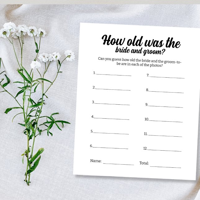 Flyer Jogo De festa de casamento Onde Eles Estavam Adivi (Wedding Party Game Where Were They Photo Guessing)