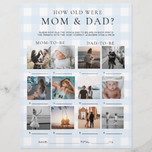 Flyer Jogo de Fotos de Quanto Eram Idosos a Mãe e o Pai 