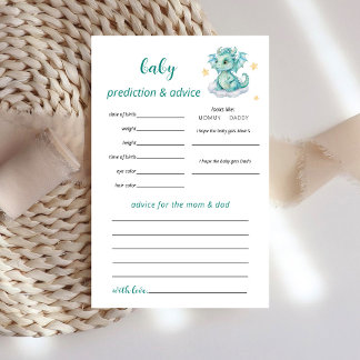 Flyer Jogo de Previsões do Bebê Dragão