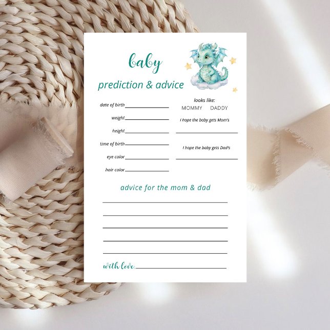 Flyer Jogo de Previsões do Bebê Dragão (Criador carregado)