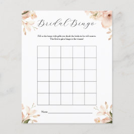 Flyer Jogo do Bingo do Chá de panela Branco Negro Modern