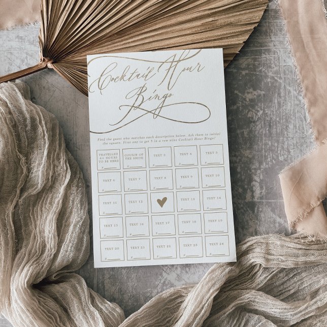 Flyer Jogo do Bingo do Cocktail, Dourado Românico (Criador carregado)