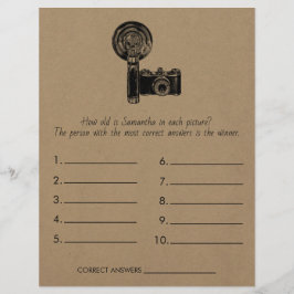 Flyer Jogo Do chá de panela Adivinha O Casamento Da Idad