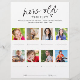 Flyer Jogo do chá de panela Quão Velhos eles tinham com 