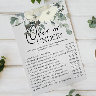Flyer Jogo Floral Branco Marfim Sobre ou Abaixo
