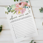 Flyer Jogo Floral De Blush De Cachorro Onde Estávamos<br><div class="desc">Onde estávamos no jogo de chá de panela. Alicerce de Aquarela Elegante e Floral de Blush. Itens correspondentes para concluir sua coleção de eventos estão disponíveis em nossa loja Zazzle!</div>