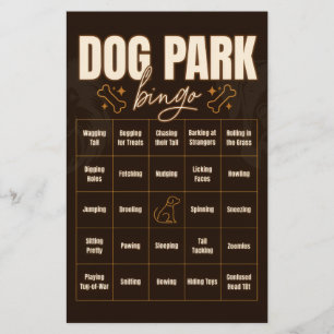 Flyer Jogo Interativo de Bingo no Parque de Cães