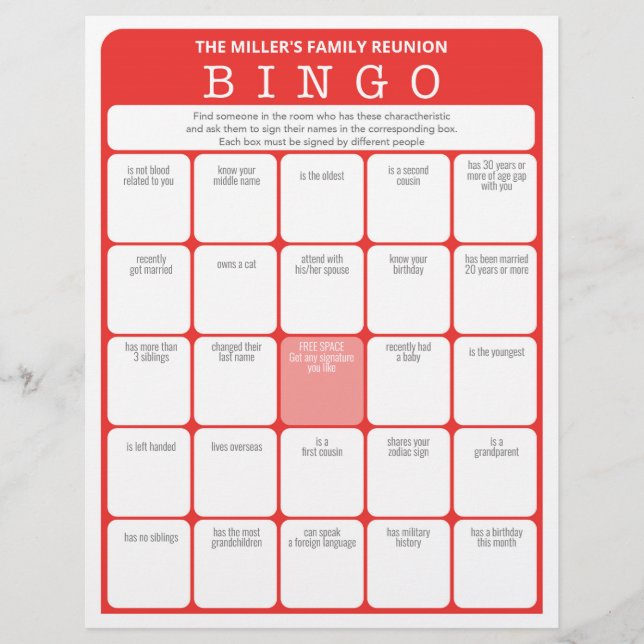 Flyer Jogo Quebra-Gelo de Reunião Familiar 2 em 1 (Frente)