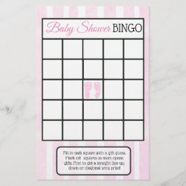 Flyer Jogos de chá de fraldas para Menina Rosa