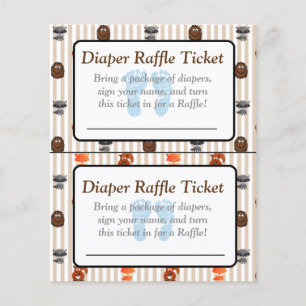 Flyer Jogos temáticos do chá de fraldas da floresta az