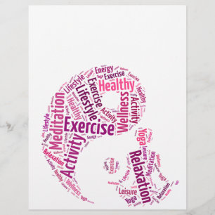 Flyer Jovem praticando ioga sob o símbolo Yin Yang