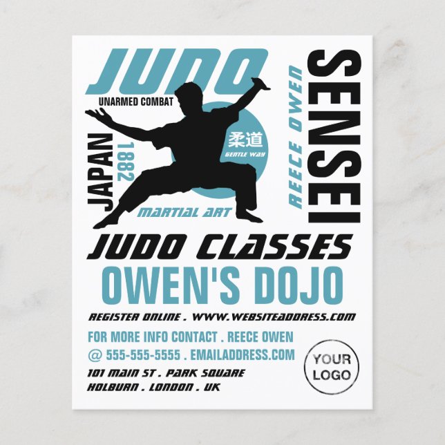 Flyer Judo Design, Judo Classes (Frente)